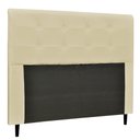 Ver imagem 1 de Cabeceira Luna Para Cama Box Casal 140 cm Corino Bege - D’Rossi
