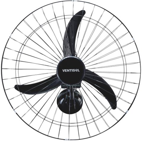 Ventilador Parede Ventisol 60.cm Preto Grade Preta Bivolt