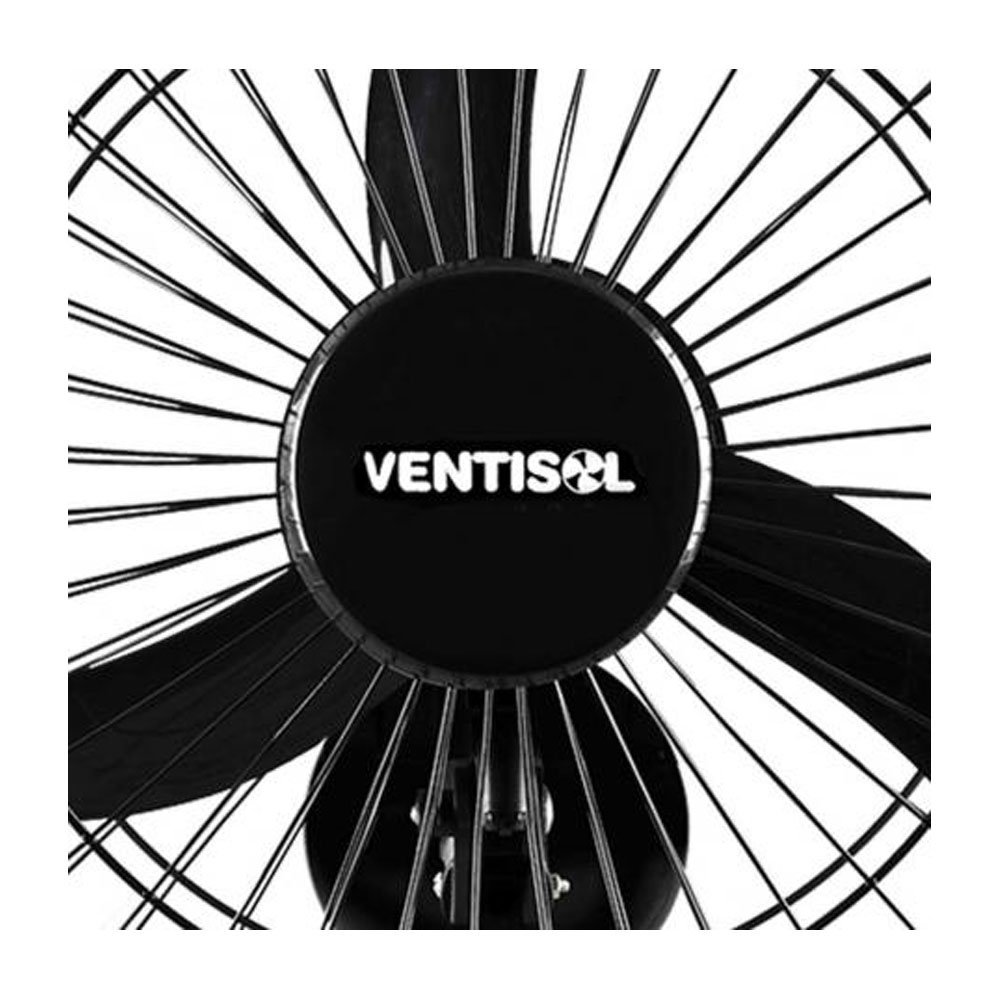 Ventilador Parede Ventisol 50.cm Preto Grade Metal Preto Bivolt - 2