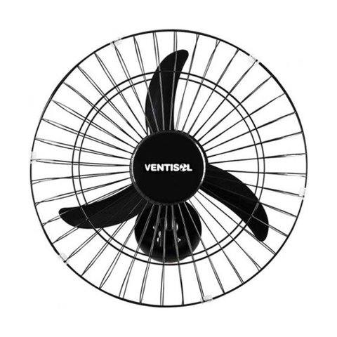 Ventilador Parede Ventisol 50.cm Preto Grade Metal Preto Bivolt
