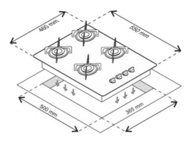 Fogão Cooktop 4 Bocas Rosa a Gás Ultra Chama Lux Aço Aramado - 2