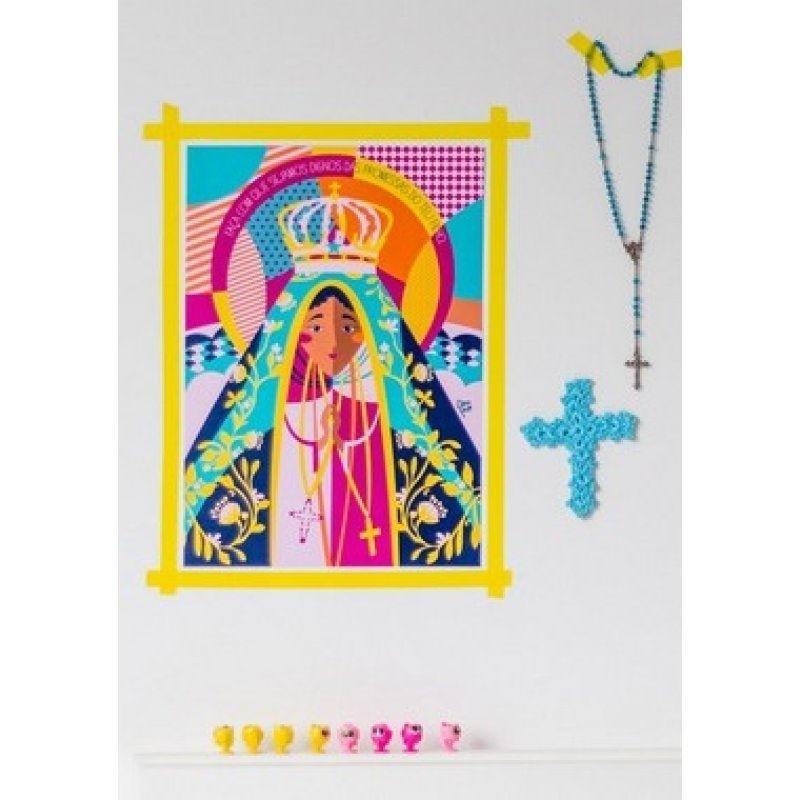 Quadro Nossa Senhora Aparecida 24x33cm Madeiramadeira 0748