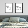 Quadros Quarto Casal Mr. Right & Mrs. Always Right - 1