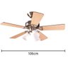 Ventilador Teto Hunter Beacon Hill Níquel 5 Pás Bordo/Cerejeira 127V - 3