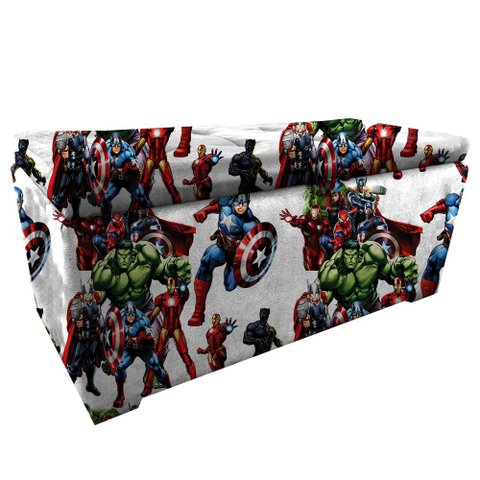 Puff Bau Solteiro Infantil 70 Centimetros - Desenhos Estampa Vingadores Avenger Marvel Beatriz