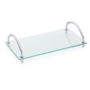 Ver imagem 1 de Bandeja vidro organizadora de Bancada 25 x 15 cm Forma Inox