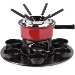Aparelho de Fondue Carroussel Firenze 18 peças Vermelho Forma Inox 7916-R - 1 Aparelho de Fondue Carroussel Firenze 18 peças Vermelho Forma Inox 7916-R - 1