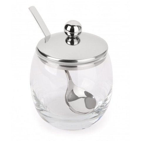 Açucareiro Vidro Linha Andrea Forma Inox 2 Peças 2700-1