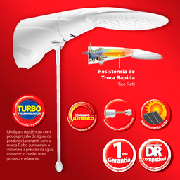 Chuveiro Lorenzetti Advanced Turbo Eletrônica 7500w 220v - 4