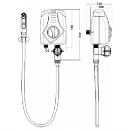 Ducha Higiênica com Aquecedor Lorenzetti 3 Temperaturas 220v/4300w - 2