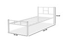 Ver imagem 2 de Cama Solteiro 100% Aço Estilo Industrial com Colchão:branco