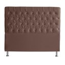 Ver imagem 1 de Cabeceira de Cama Box Paris Casal 140 Cm Botão Strass Suede Rosê do Lar Móveis