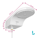 Ver imagem 6 de Chuveiro de Parede Eletrônico Fit Branco 220v/6800w - Hydra Dpft.e.682br