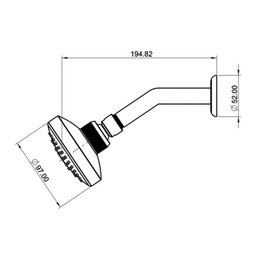 Ducha De Parede Flatt 7001 F16 Fortti Lorenzetti - 2 Ducha De Parede Flatt 7001 F16 Fortti Lorenzetti - 2