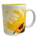 Ver imagem 1 de CANECA LIQUID FLOWER GIRASSOL EM PORCELANA 300ML COR AMARELO dynsty