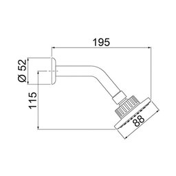 Ducha De Parede Flatt Quadra 7004 F16 Fortti Lorenzetti - 3