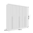 Ver imagem 4 de Guarda-roupa Casal Joinville 6 Portas 4 Gavetas Neve - Tcil Móveis