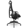 Cadeira Escritório Presidente Giratória Darix X+ Slider Braços 3d Plaxmetal Nr17 em Tela Preta - 2
