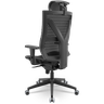 Cadeira Escritório Presidente Giratória Darix X+ Slider Braços 3d Plaxmetal Nr17 em Tela Preta - 3