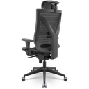 Ver imagem 3 de Cadeira Escritório Presidente Giratória Darix X+ Slider Braços 3d Plaxmetal Nr17 em Tela Preta