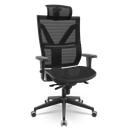 Ver imagem 1 de Cadeira Escritório Presidente Giratória Darix X+ Slider Braços 3d Plaxmetal Nr17 em Tela Preta