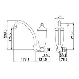 Purificador Acqua Bella Com Torneira Branco Lorenzetti Parede - 3