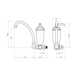 Purificador Acqua Bella Com Torneira Cromado Lorenzetti Parede - 3
