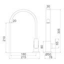 Ver imagem 2 de Torneira Lorenvogue 1195 C98 De Bancada Com Bica Alta Lorenzetti