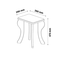 Penteadeira Camarim Infantil Princesa Com Banqueta  Rosa - Patrimar - 7