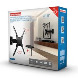 Suporte Articulado com Prateleira para TVs de 23” a 55” – Sbrp137 - 4 Suporte Articulado com Prateleira para TVs de 23” a 55” – Sbrp137 - 4