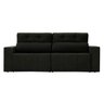 Sofá 4 Lugares Triunfo Retrátil e Reclinável 2.20M Suede Amassado Preto - 4