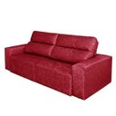 Ver imagem 5 de Sofá 4 Lugares Cavan Retrátil e Reclinável Suede Amassado Vermelho - Rifletti