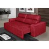 Sofá 4 Lugares Cavan Retrátil e Reclinável Suede Amassado Vermelho - Rifletti - 1