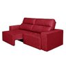 Sofá 4 Lugares Cavan Retrátil e Reclinável Suede Amassado Vermelho - Rifletti - 2