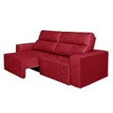 Ver imagem 2 de Sofá 4 Lugares Cavan Retrátil e Reclinável Suede Amassado Vermelho - Rifletti