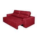 Ver imagem 3 de Sofá 4 Lugares Cavan Retrátil e Reclinável Suede Amassado Vermelho - Rifletti