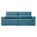 Ver imagem 3 de Sofá 4 Lugares Triunfo Retrátil e Reclinável 2.20M Suede Amassado Azul