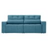 Sofá 4 Lugares Triunfo Retrátil e Reclinável 2.20M Suede Amassado Azul - 3