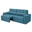 Ver imagem 2 de Sofá 4 Lugares Triunfo Retrátil e Reclinável 2.20M Suede Amassado Azul