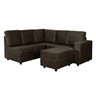 Sofá de Canto 5 Lugares com Puff Sofia Pena 1,96M x 1,01M Chocolate - 2