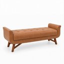 Ver imagem 1 de Puff Recamier 160cm Andros Courino Caramelo - Sallar Home