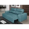 Sofá 4 Lugares Cavan Retrátil e Reclinável Suede Amassado Azul - Rifletti - 1