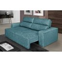 Ver imagem 1 de Sofá 4 Lugares Cavan Retrátil e Reclinável Suede Amassado Azul - Rifletti