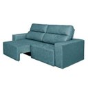 Ver imagem 2 de Sofá 4 Lugares Cavan Retrátil e Reclinável Suede Amassado Azul - Rifletti