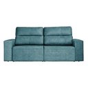 Ver imagem 4 de Sofá 4 Lugares Cavan Retrátil e Reclinável Suede Amassado Azul - Rifletti