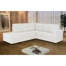Sofá de Canto 5 Lugares com Puff Sofia Pena 1,96M x 1,01M Marfim - 1