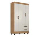 Ver imagem 2 de Guarda Roupa 4 Portas Barras Nature Off White