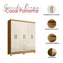 Ver imagem 3 de Guarda Roupa Casal Panamá e Cômoda Dhara Freijó Off White- Moval