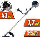 Ver imagem 2 de Kit Roçadeira Anmax Cg430b 43cc 2t C/ Carretel + Facas 2p, 3p, 40d, 80d e Escova de Aço