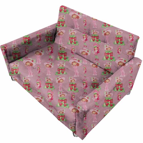 Poltrona Sofa Dois Lugares Infantil Dino Reforçada Quarto Sala Moranguinho